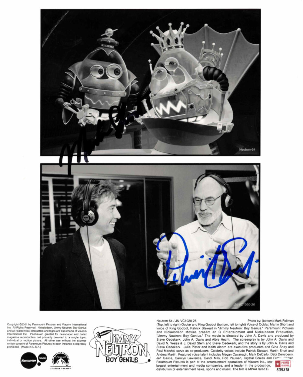 Patrick Stewart & Martin Short - autogram