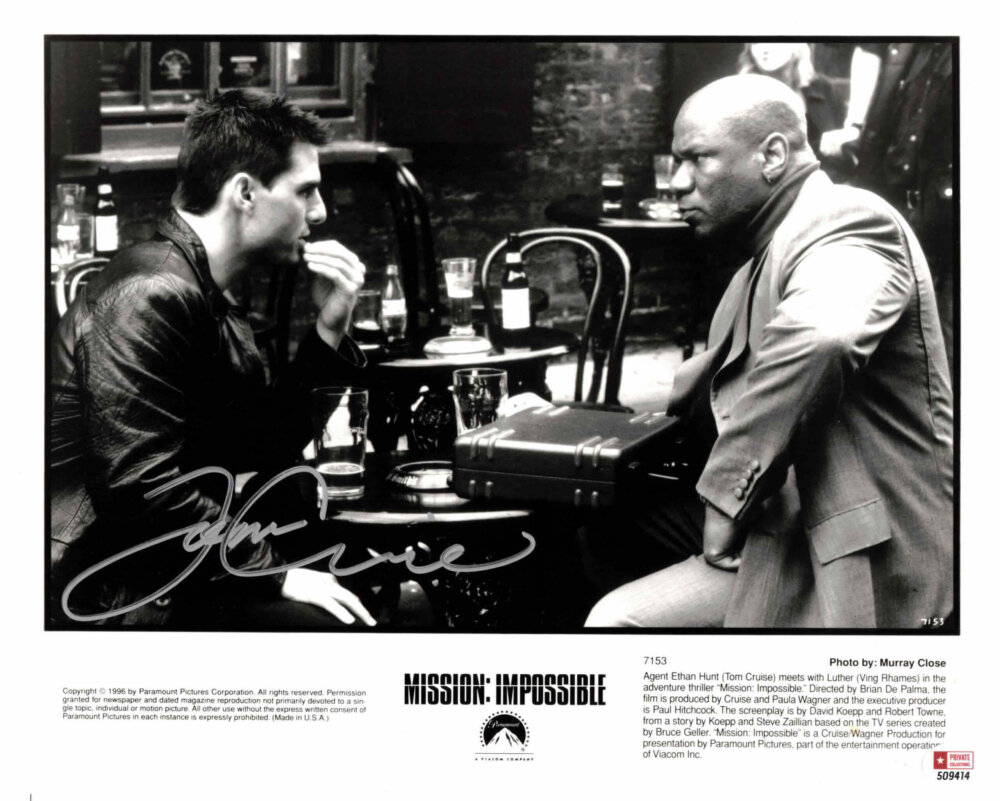 Tom Cruise - autogram