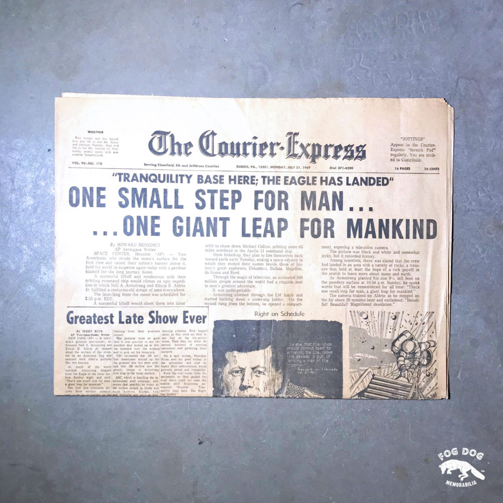 Vydání novin z 21.7.1969 - ONE SMALL STEP FOR MAN...