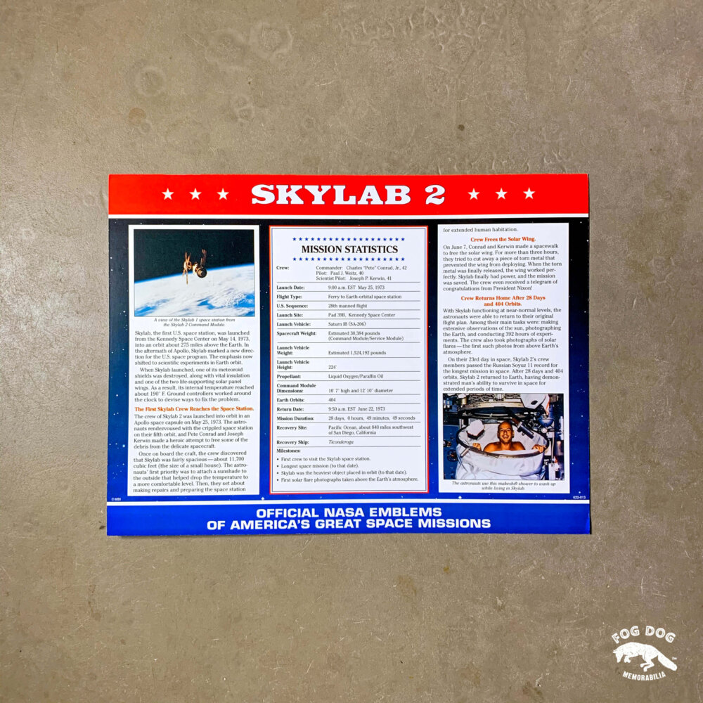 Oficiální textilní nášivka NASA - SKYLAB 2