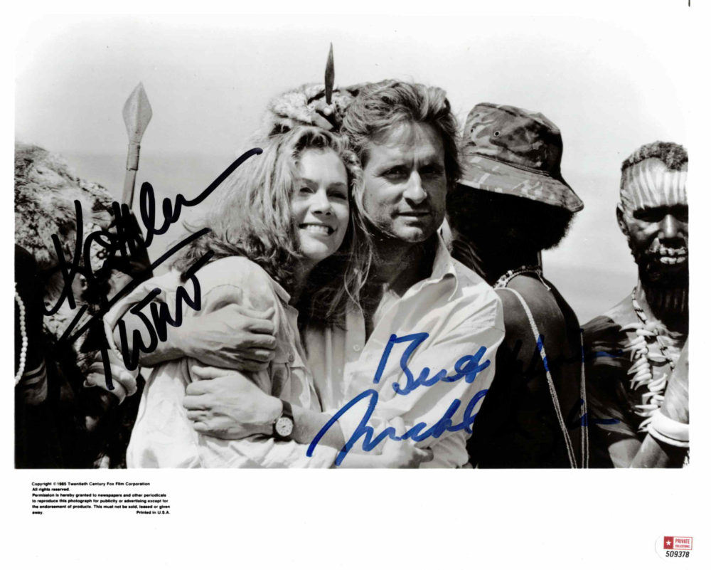 Michael Douglas & Kathleen Turner - autogram
