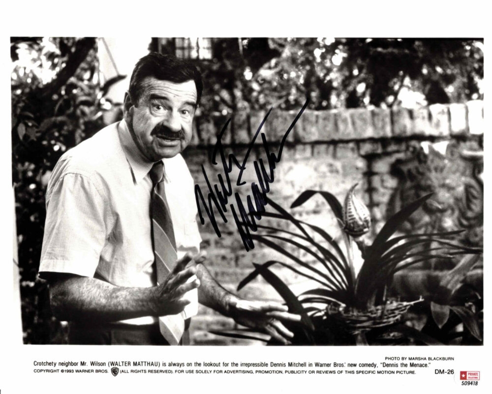 Walter Matthau - autogram