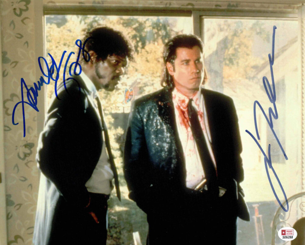 John Travolta & Samuel L Jackson / Pulp fiction - autogram