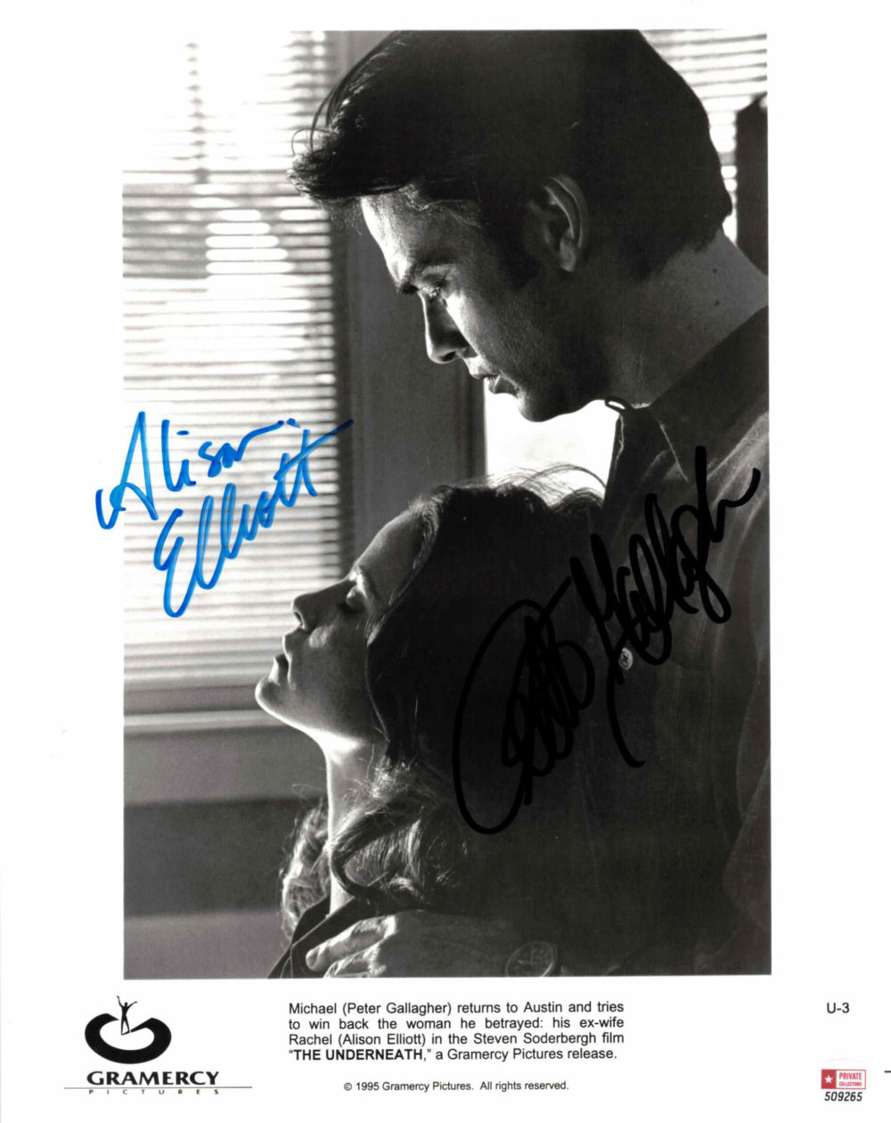 Peter Gallagher & Alison Elliott - autogram