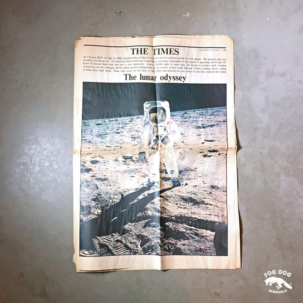 Vydání novin z roku 1969 - mise NASA, Apollo 11