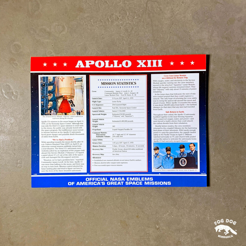 Oficiální textilní nášivka NASA - APOLLO XIII