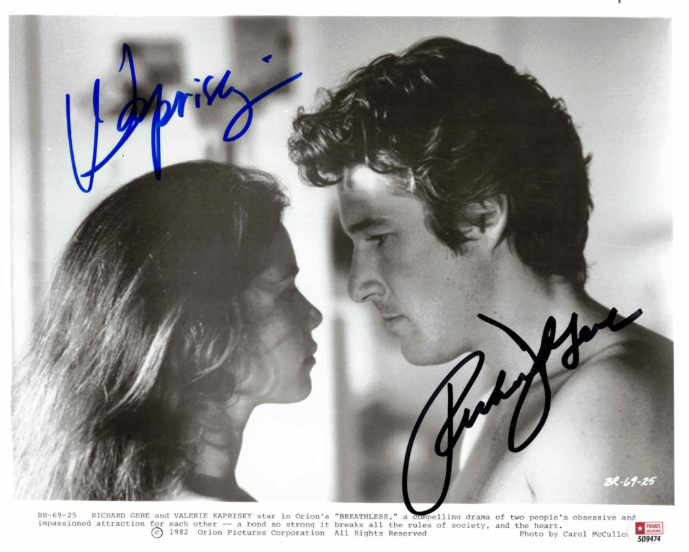 Richard Gere & Valerie Kaprisky - autogram