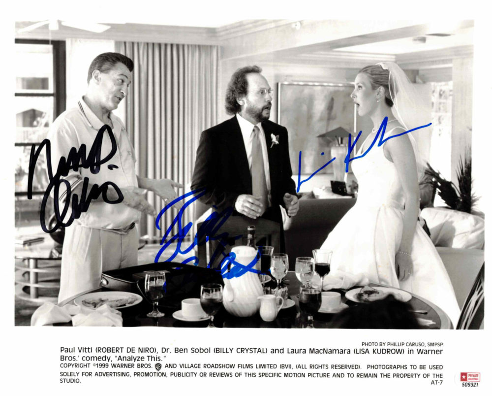 Robert De Niro, Billy Crystal & Lisa Kudrow - autogram