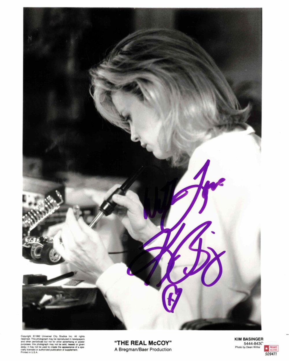 Kim Basinger - autogram