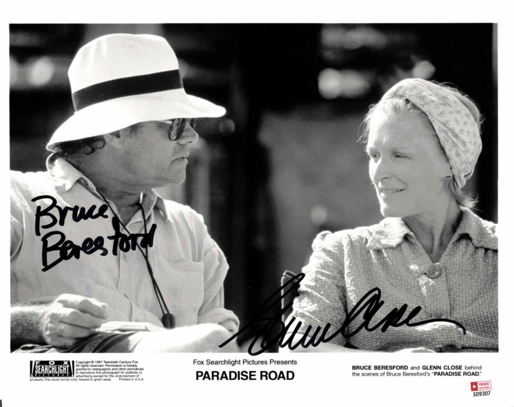Glenn Close & Bruce Beresford - autogram