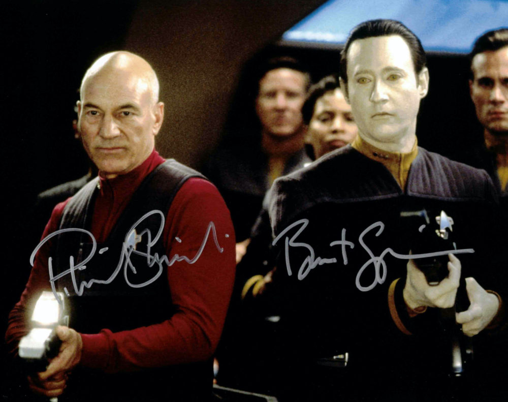 Patrick Stewart & Brent Spiner / Star Trek - autogram