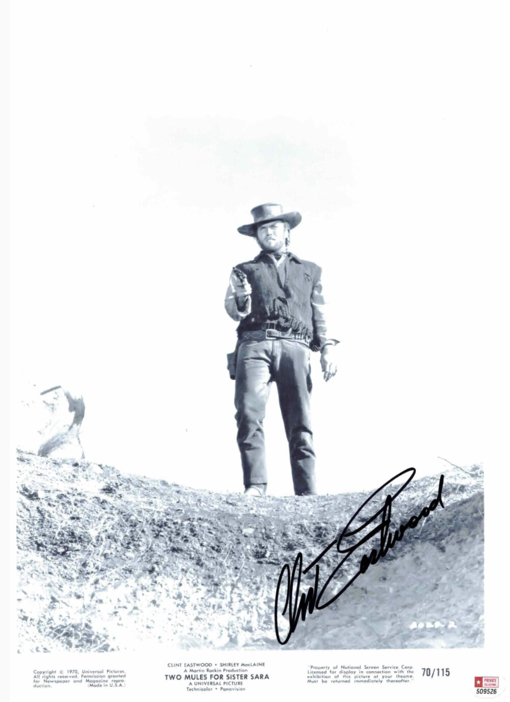 Clint Eastwood - autogram