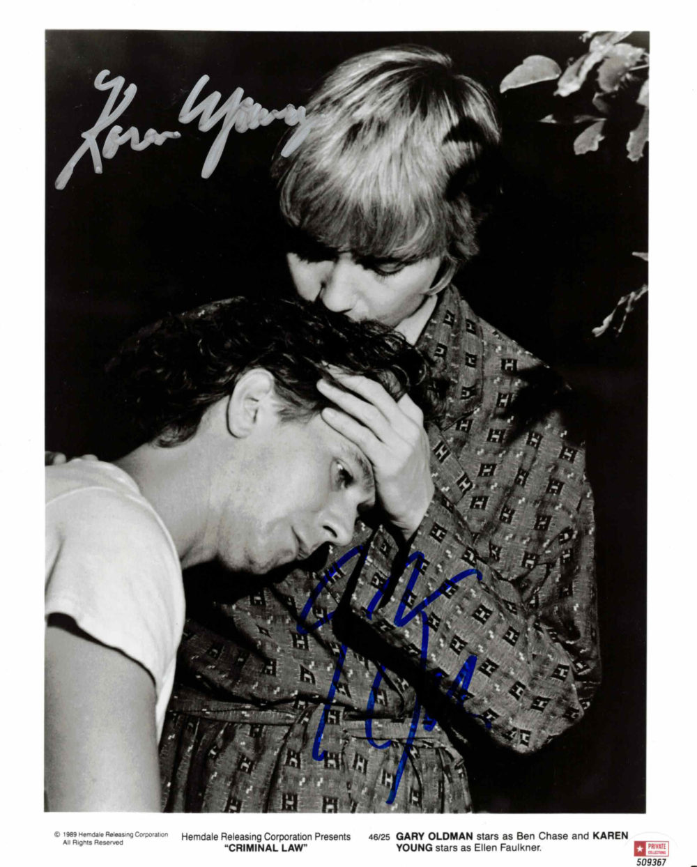 Gary Oldman & Karen Young - autogram