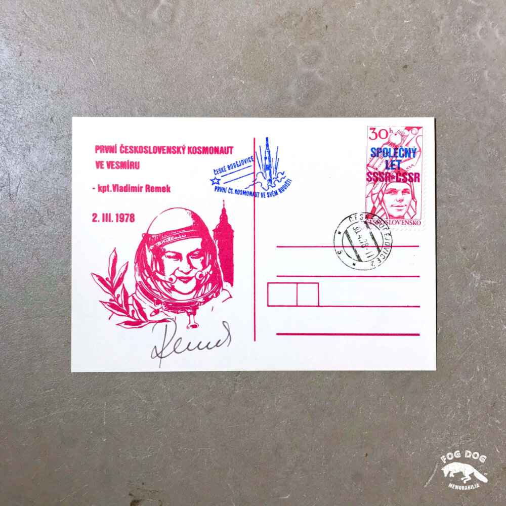 Autogram / astronaut Vladimír Remek - československý kosmonaut