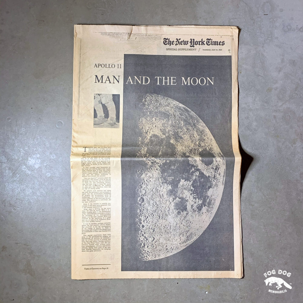 Vydání novin z 17.7.1969 - MAN AND THE MOON