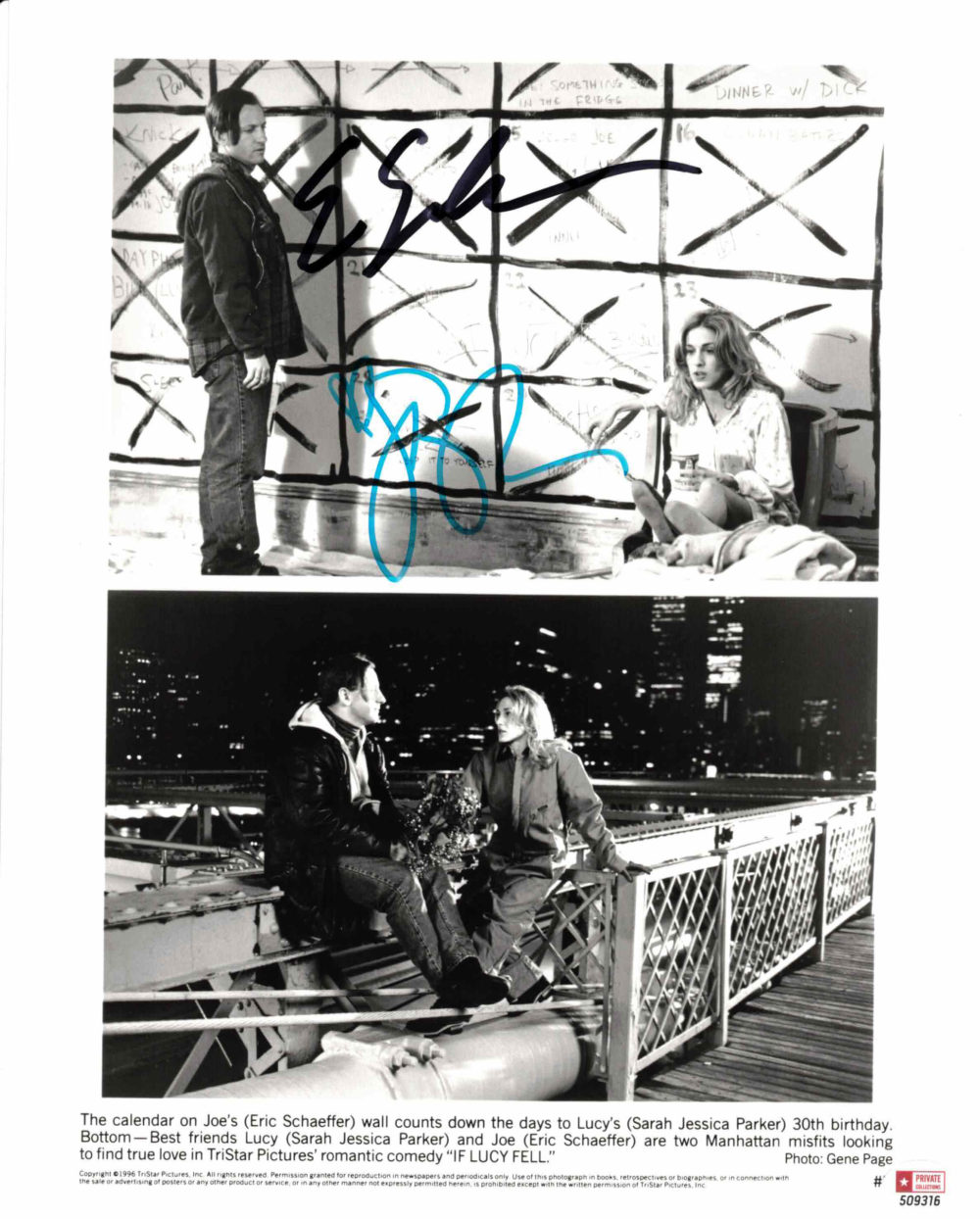 Sarah Jessica Parker & Eric Schaeffer - autogram
