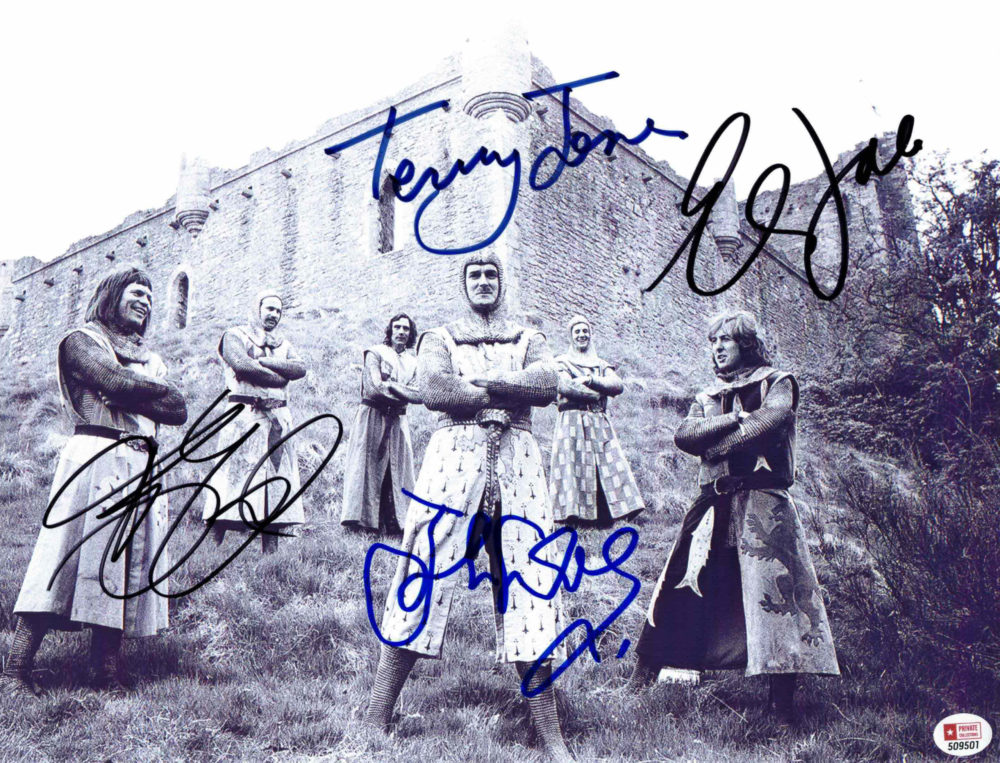 MONTY PYTHON - John Cleese, Terry Gilliam, Eric Idle, Terry Jones - autogram