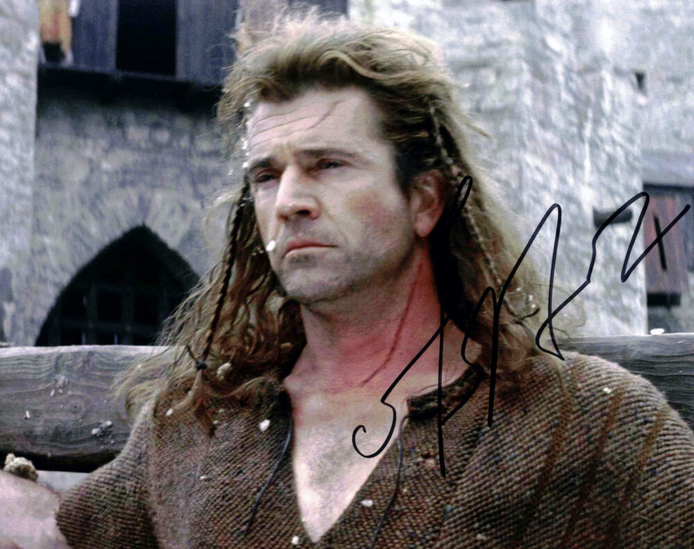 Mel Gibson / Statečné srdce - autogram
