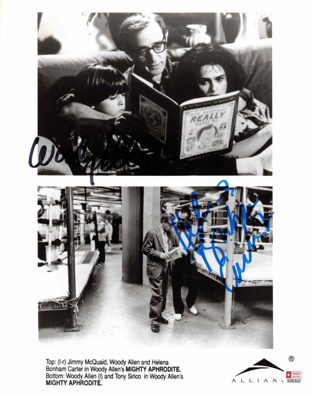 Woody Allen & Helena Bonham Carter - autogram
