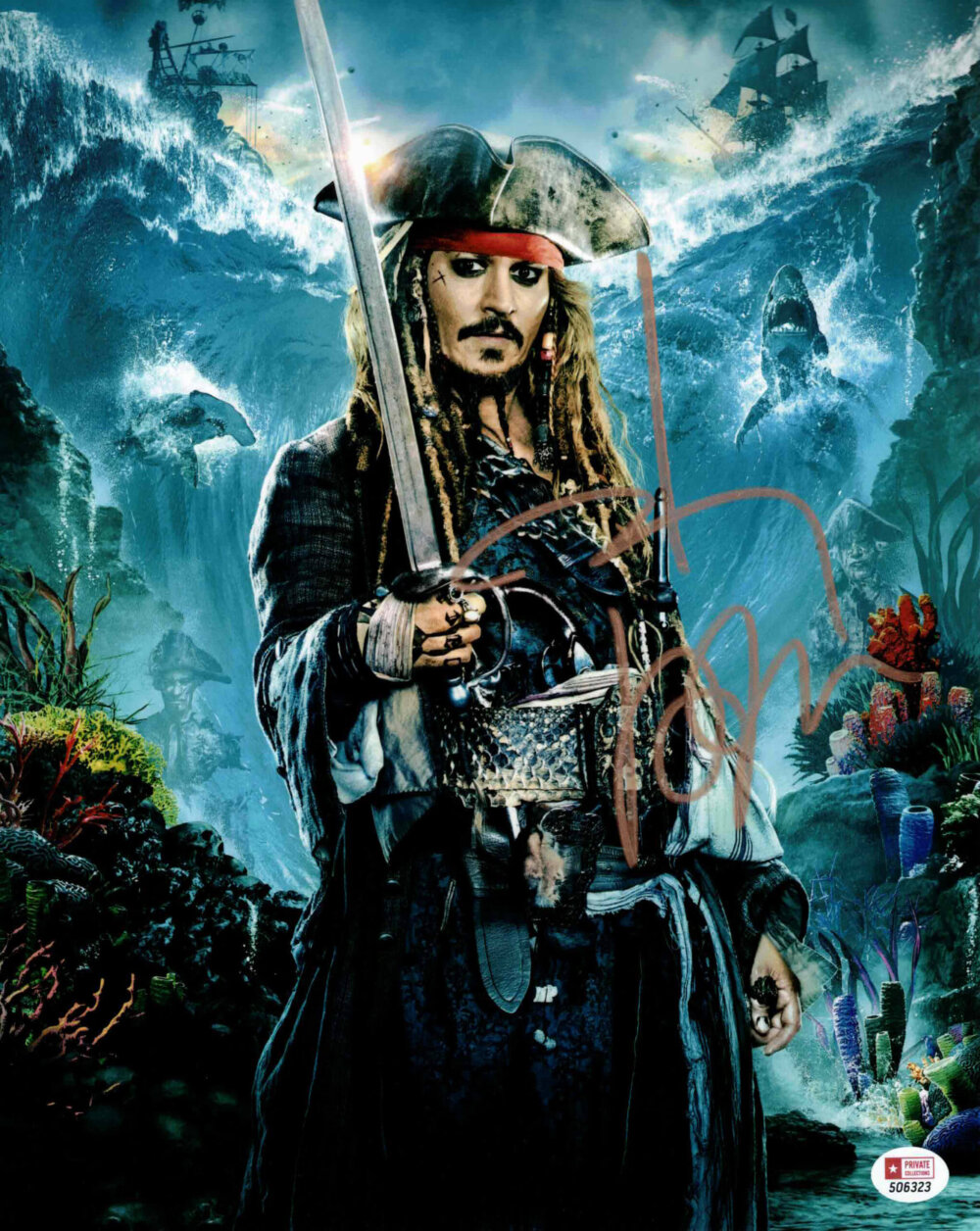 Johnny Depp / Jack Sparrow, Piráti z Karibiku - autogram
