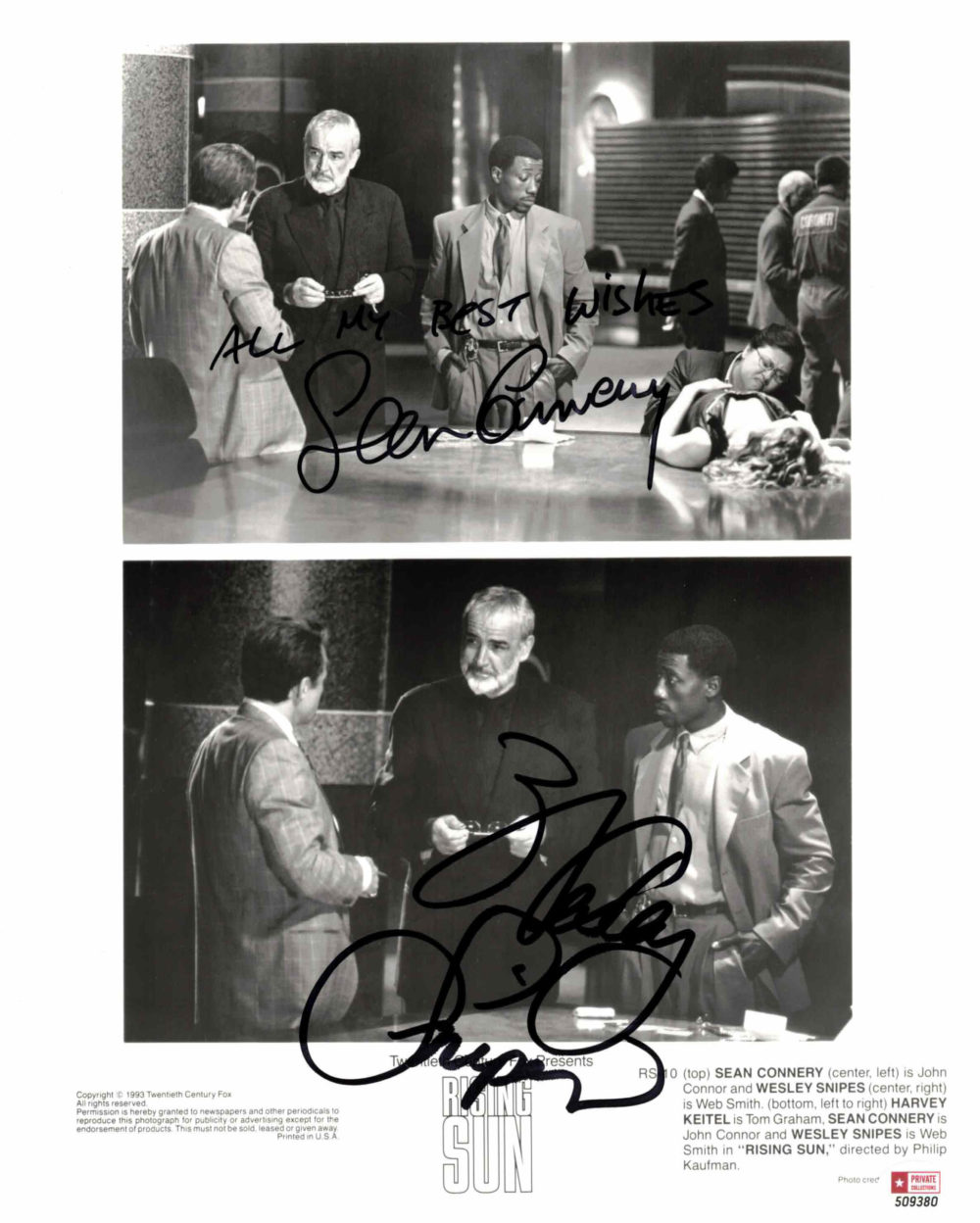 Sean Connery & Wesley Snipes - autogram