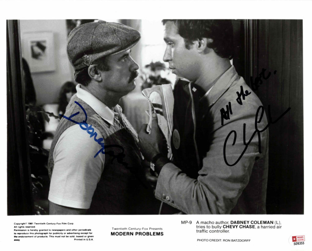 Dabney Coleman & Chevy Chase - autogram