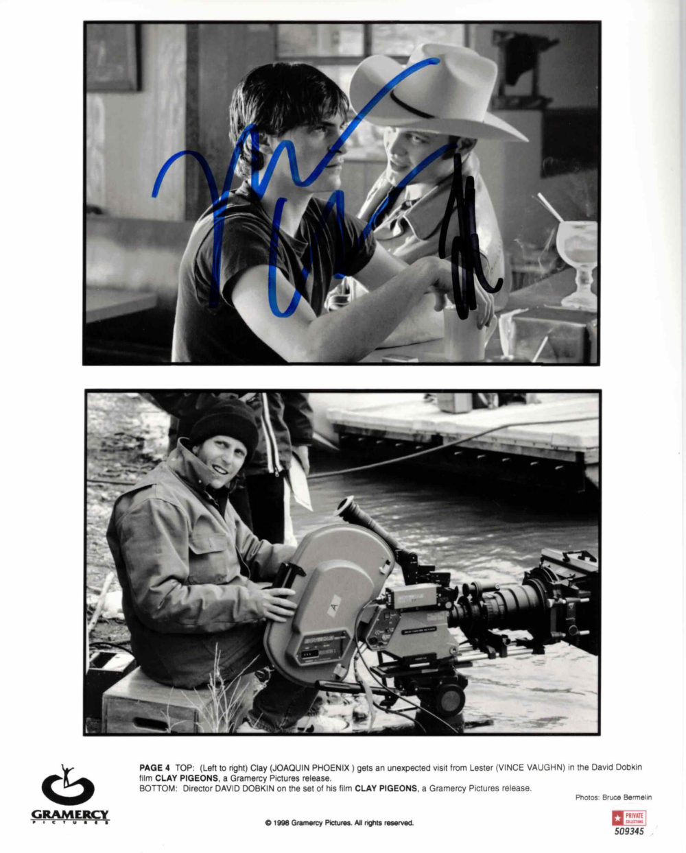Joaquin Phoenix & Vince Vaughn - autogram