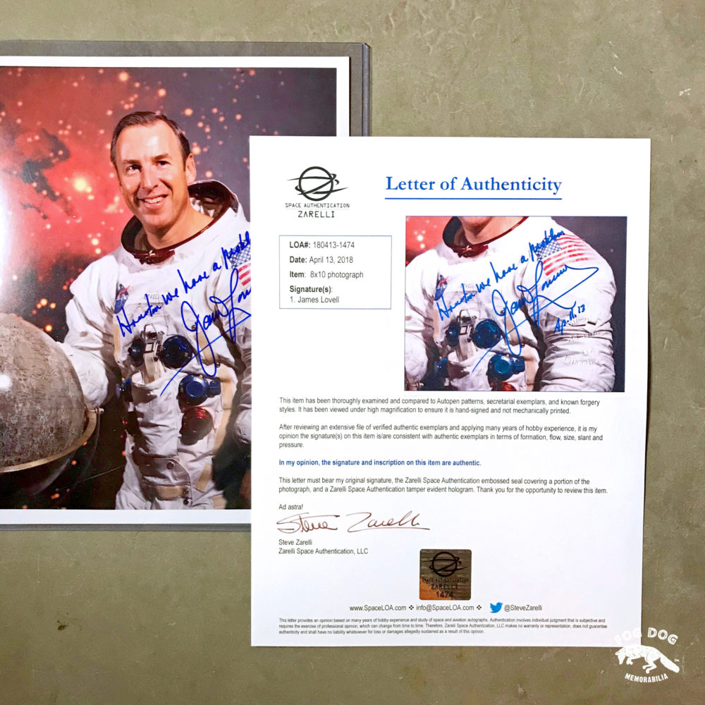 Autogram / Jim Lovell - kapitán poškozeného Apolla 13