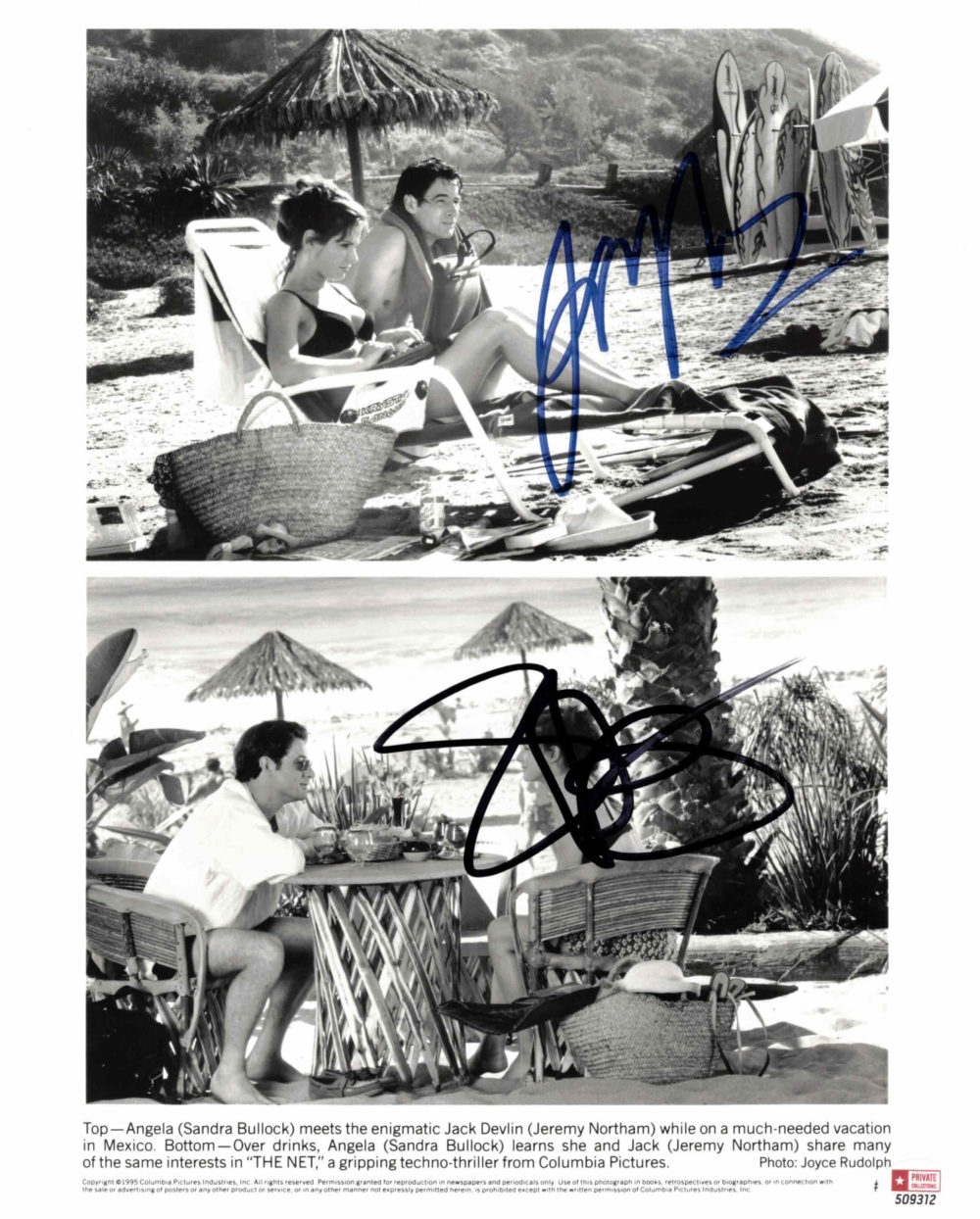 Sandra Bullock & Jeremy Northam - autogram