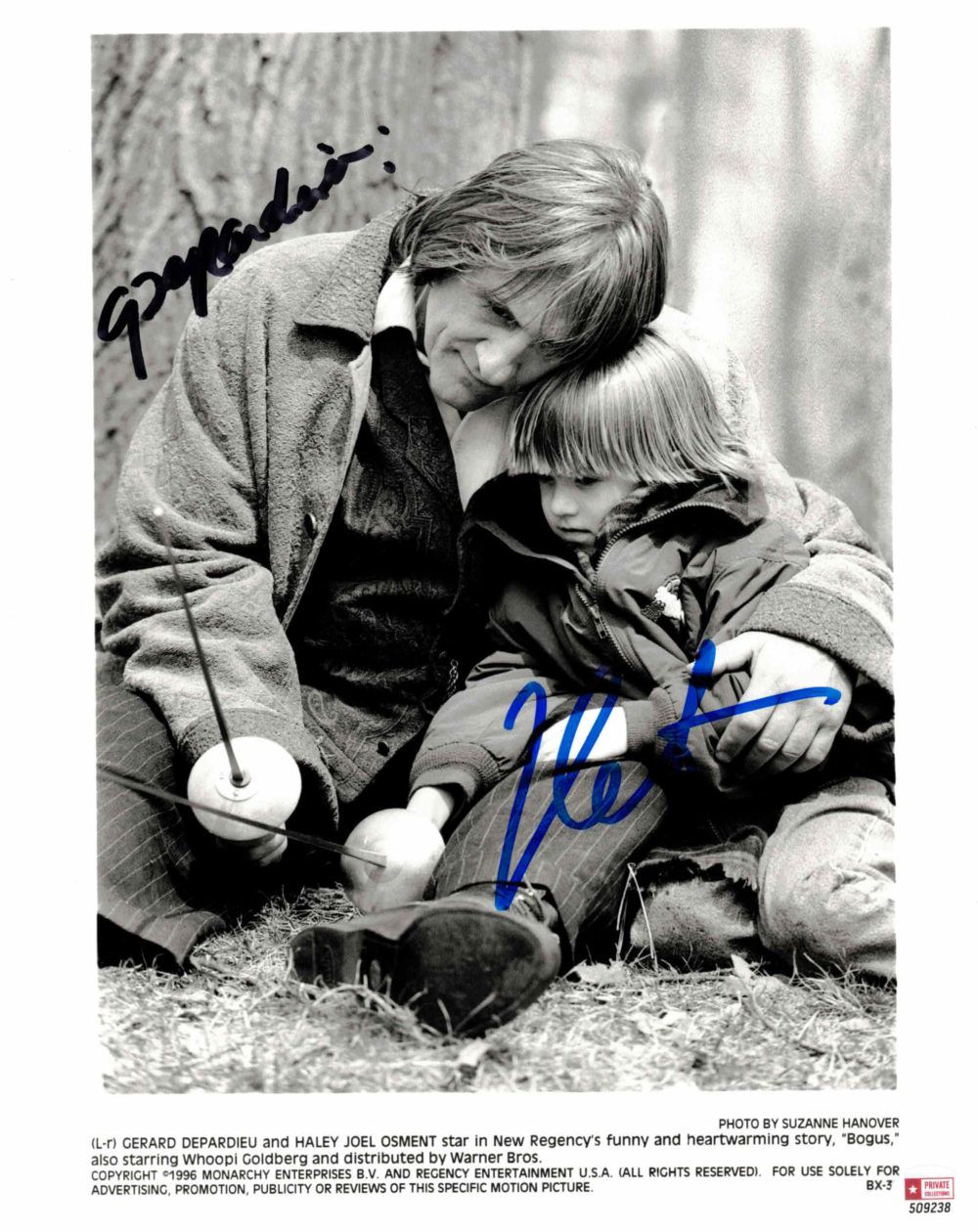 Gerard Depardieu & Haley Joel Osment - autogram