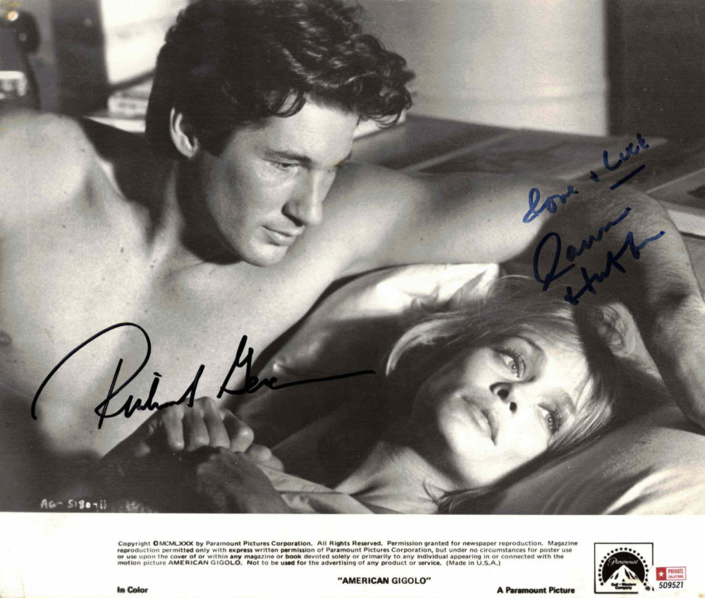 Richard Gere & Lauren Hutton - autogram