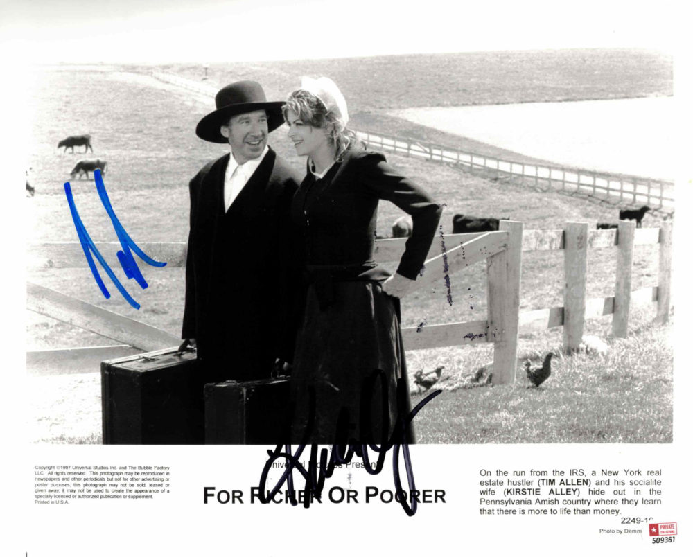 Tim Allen & Kirstie Alley - autogram