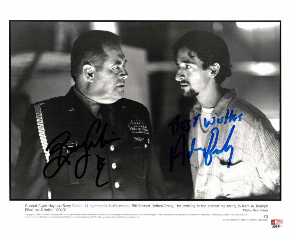 Adrien Brody & Barry Corbin - autogram