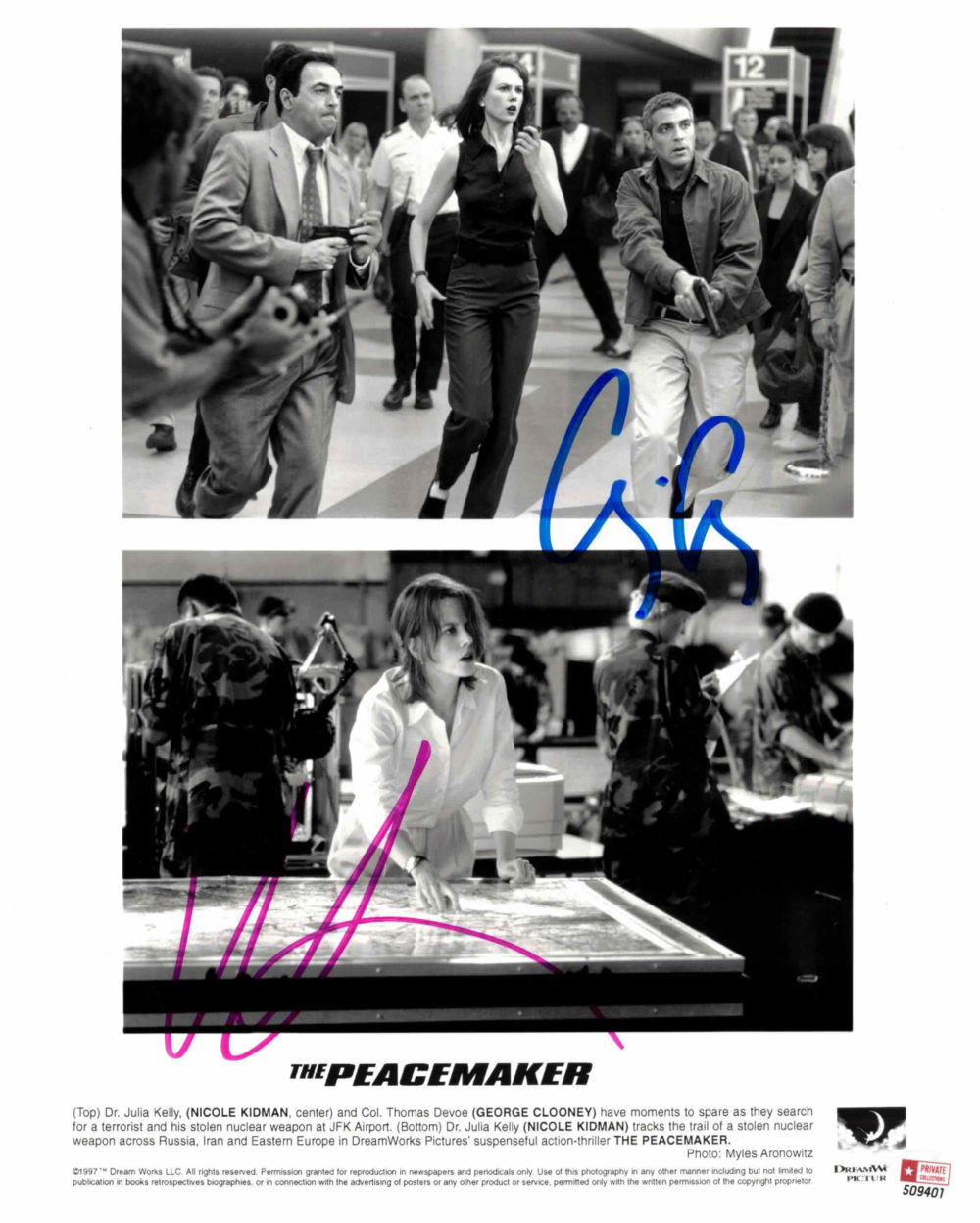 Nicole Kidman & George Clooney - autogram