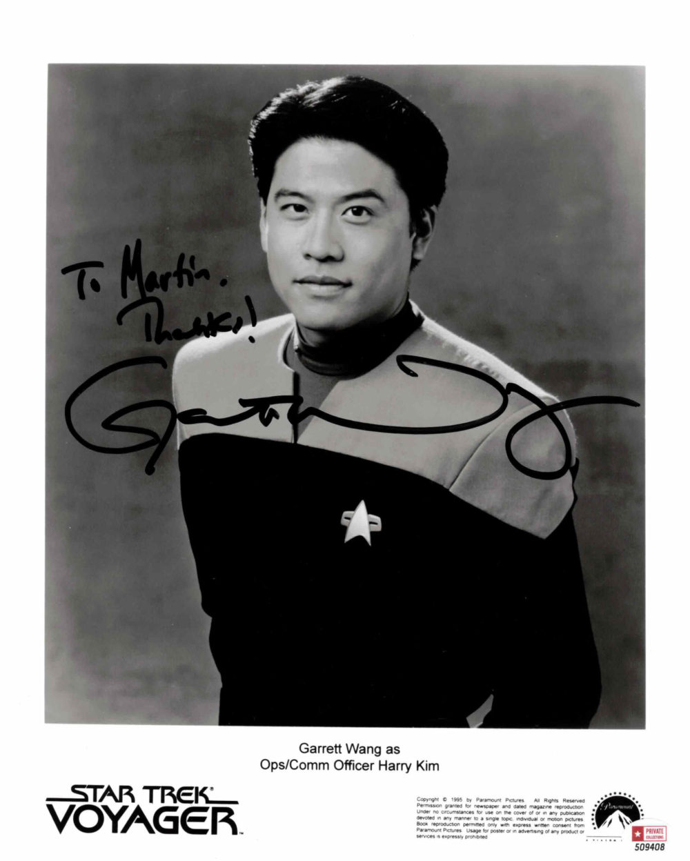 Garrett Wang / Star Trek - autogram
