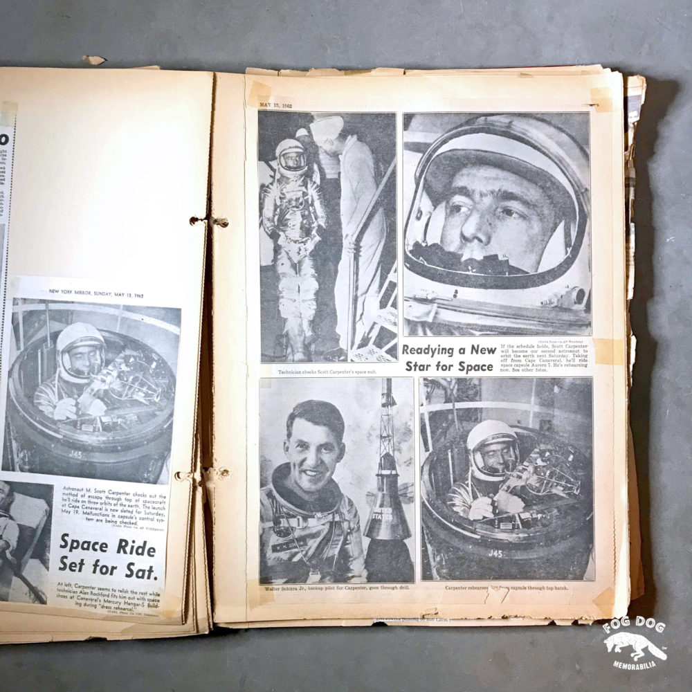 "Album novinových výstřižků o vesmírném programu NASA "