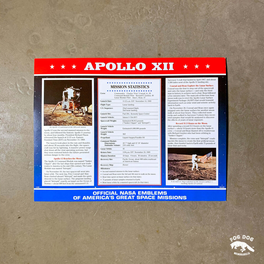 Oficiální textilní nášivka NASA - APOLLO XII