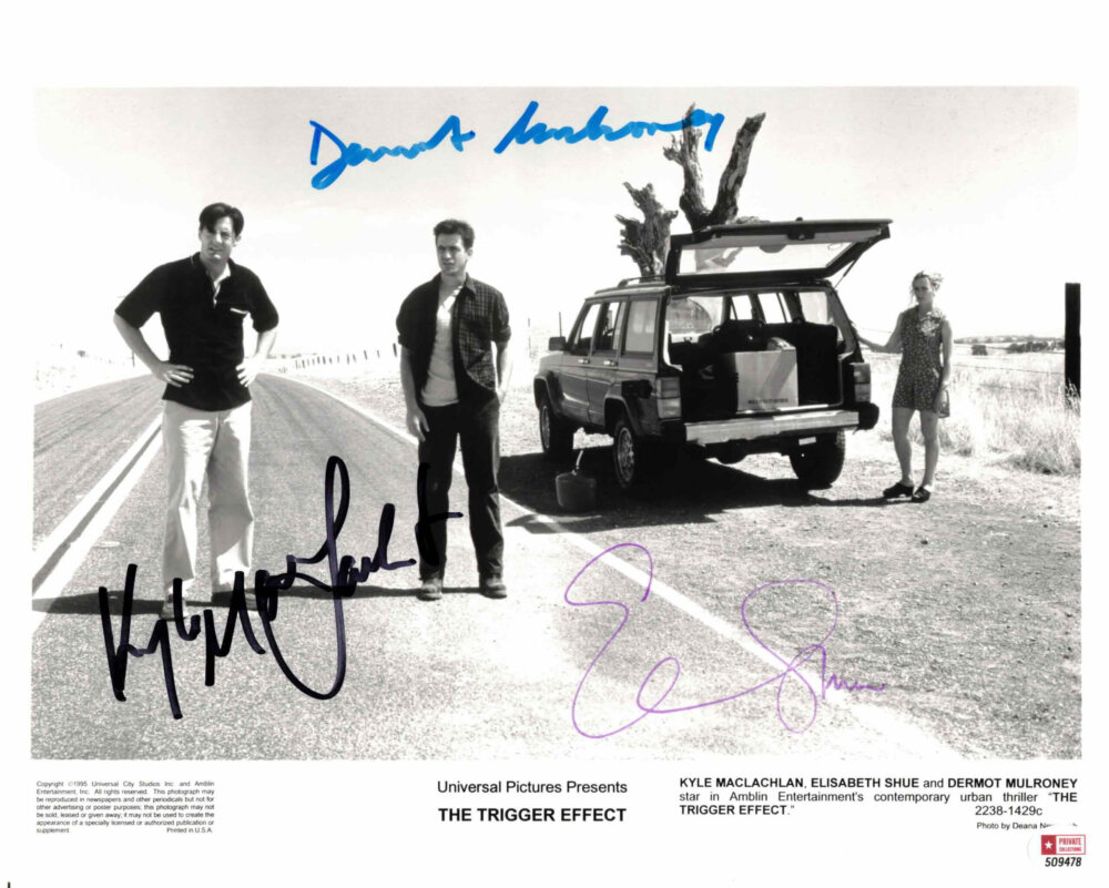 Kyle MacLachlan, Elisabeth Shue & Dermot Mulroney - autogram