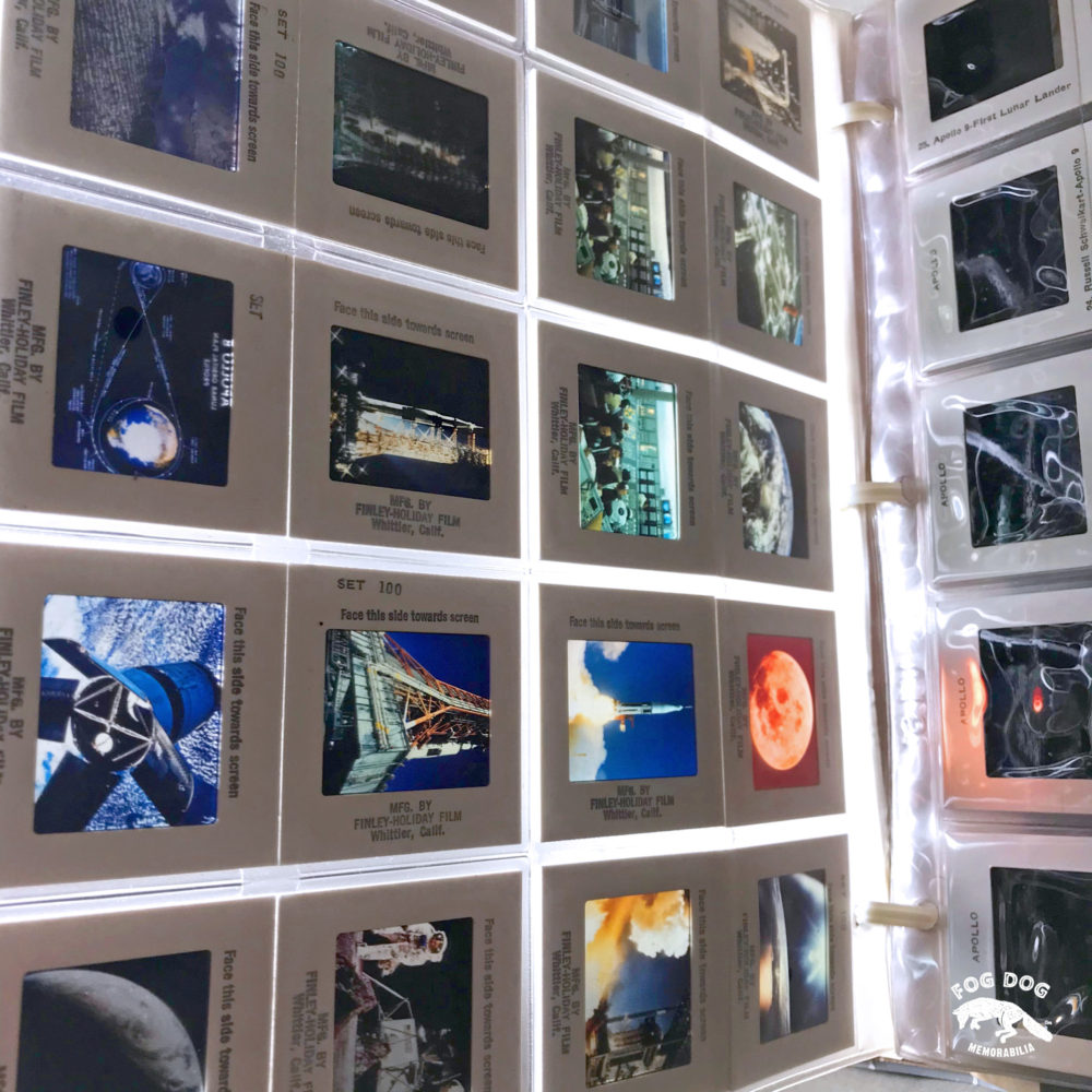 100 starých barevných diapozitivů NASA z misí Apollo, Mercury a Skylab