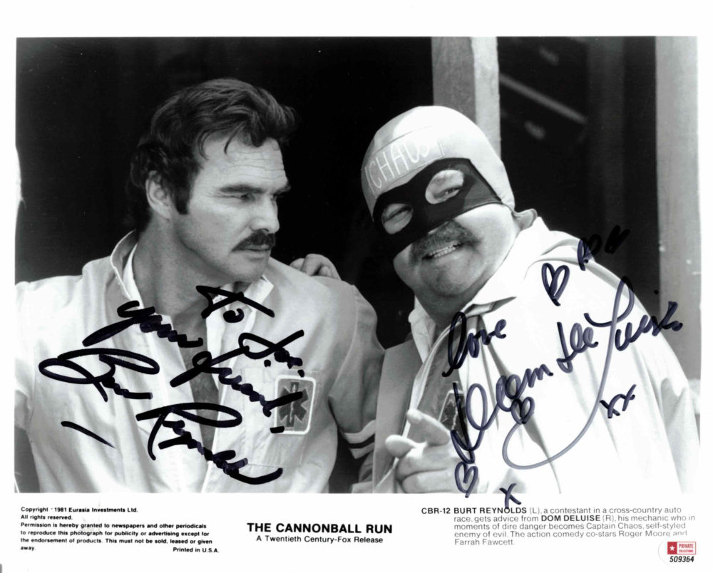 Burt Reynolds & Dom Deluise - autogram