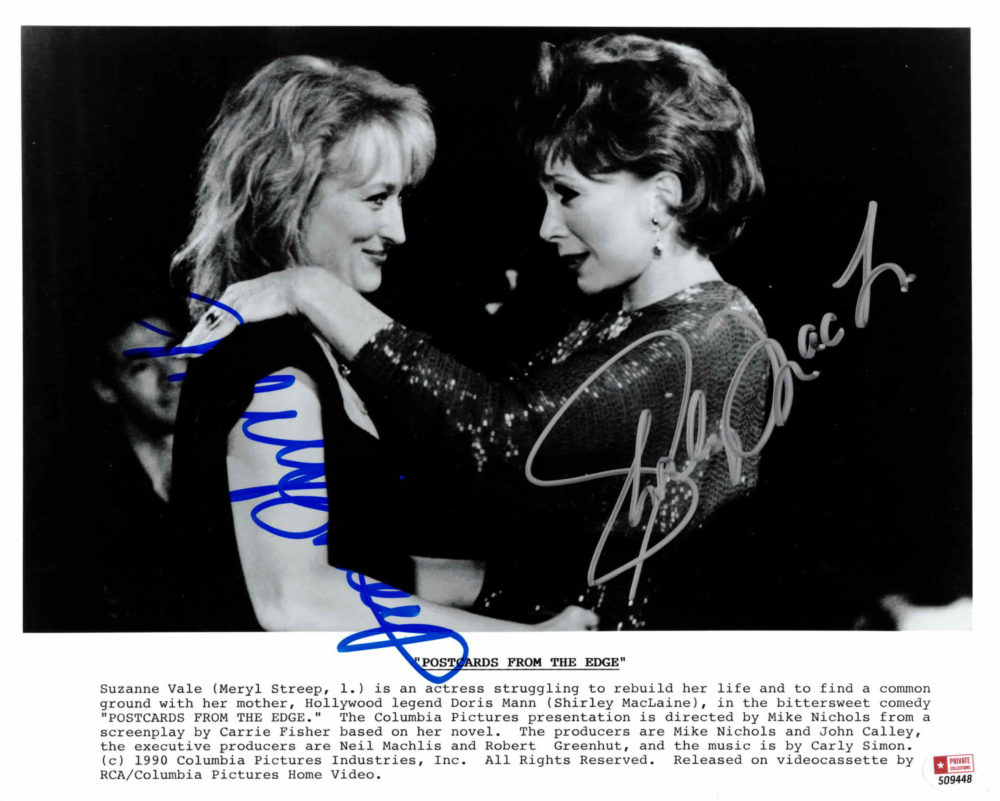 Shirley MacLaine & Meryl Streep - autogram