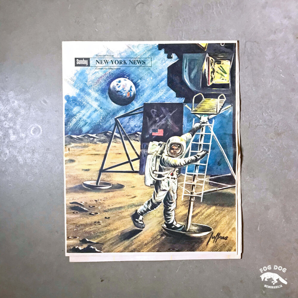 Vydání novin z roku 1969 - mise NASA, Apollo 11