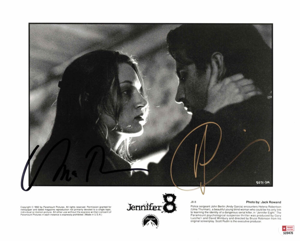 Uma Thurman & Andy Garcia - autogram
