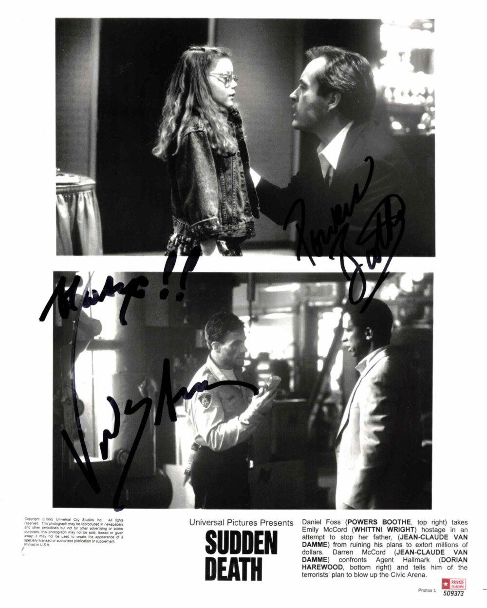 Jean-Claude van Damme & Powers Boothe - autogram