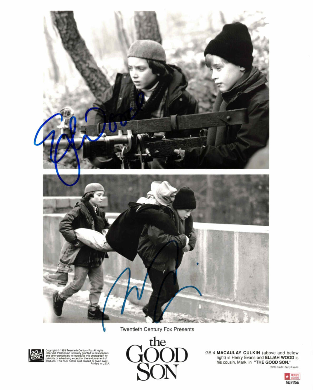 Elijah Wood & Macaulay Culkin - autogram