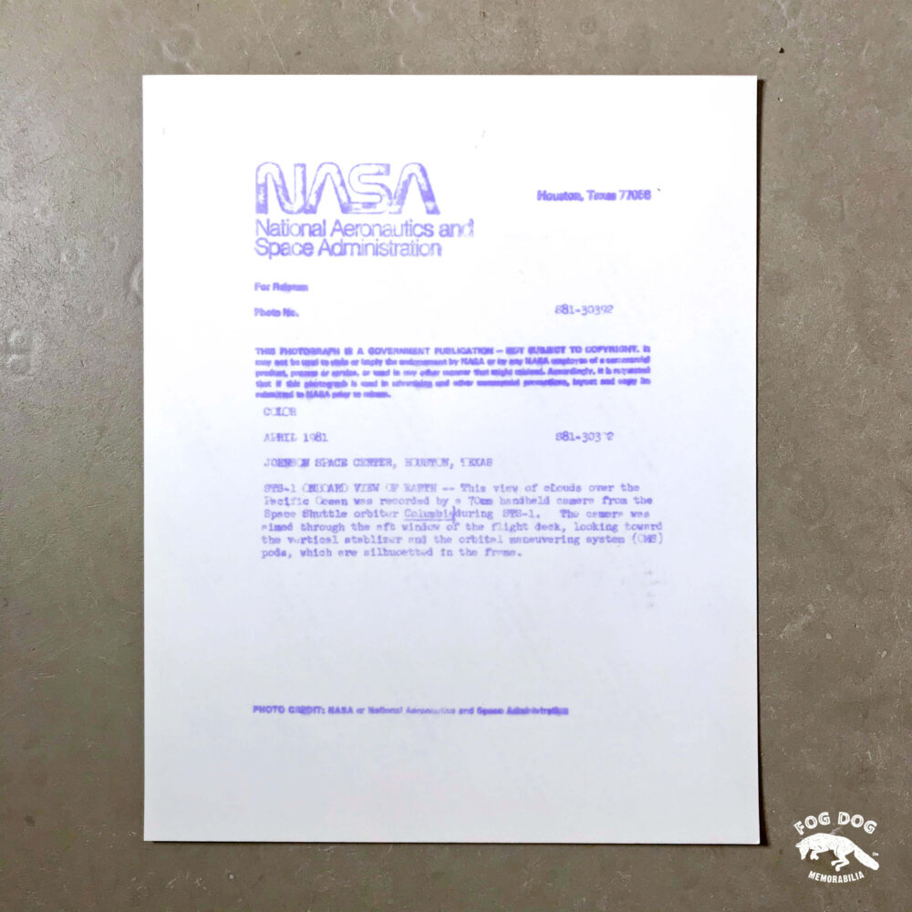 Oficiální fotografie NASA, číslovaná (1981)