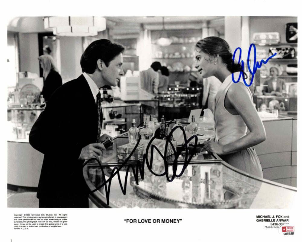 Michael J. Fox & Gabrielle Anwar - autogram