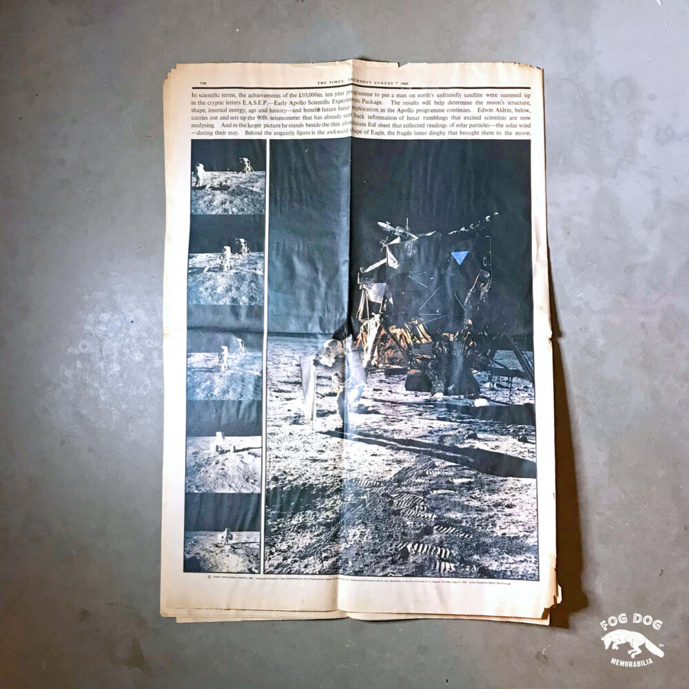 Vydání novin z roku 1969 - mise NASA, Apollo 11