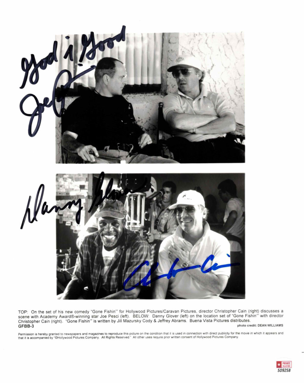Danny Glover, Joe Pesci & Christopher Cain - autogram