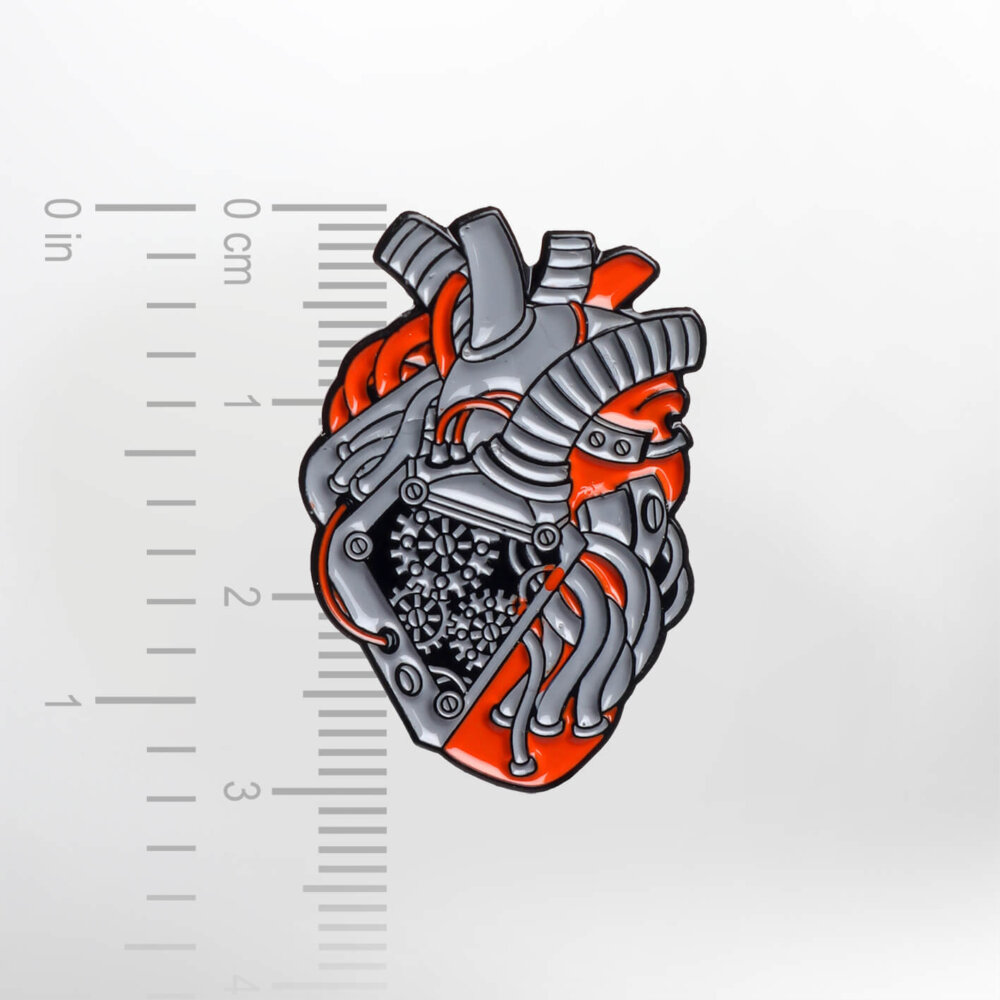 Mechanic Heart – Smaltovaný odznak (#053) - Image 2